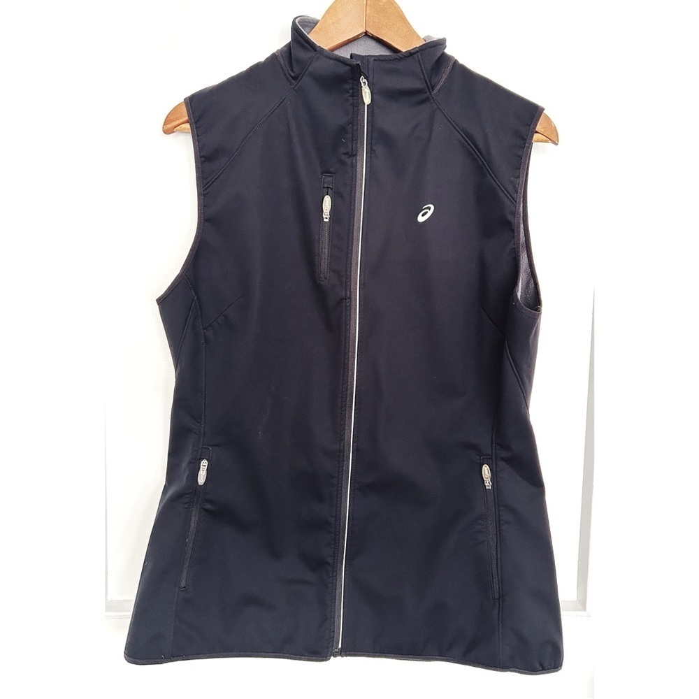 Women’s Asics Sports Vest in Black with Soft Grey Lining Size L